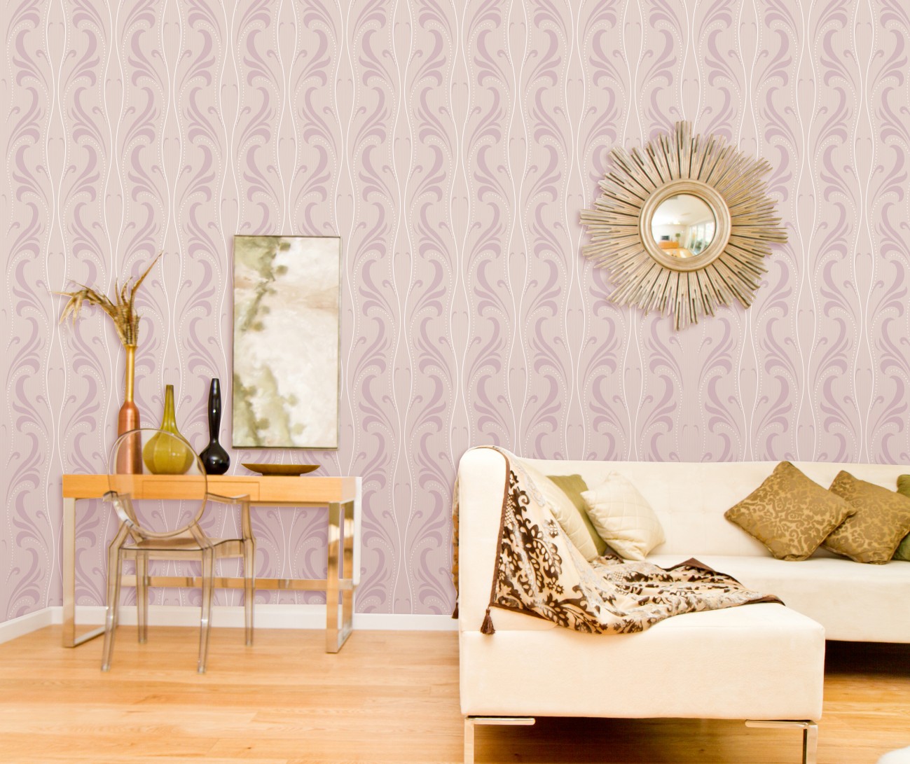 MAGNIFICENT-non-woven foaming sprinkled gold wallpaper